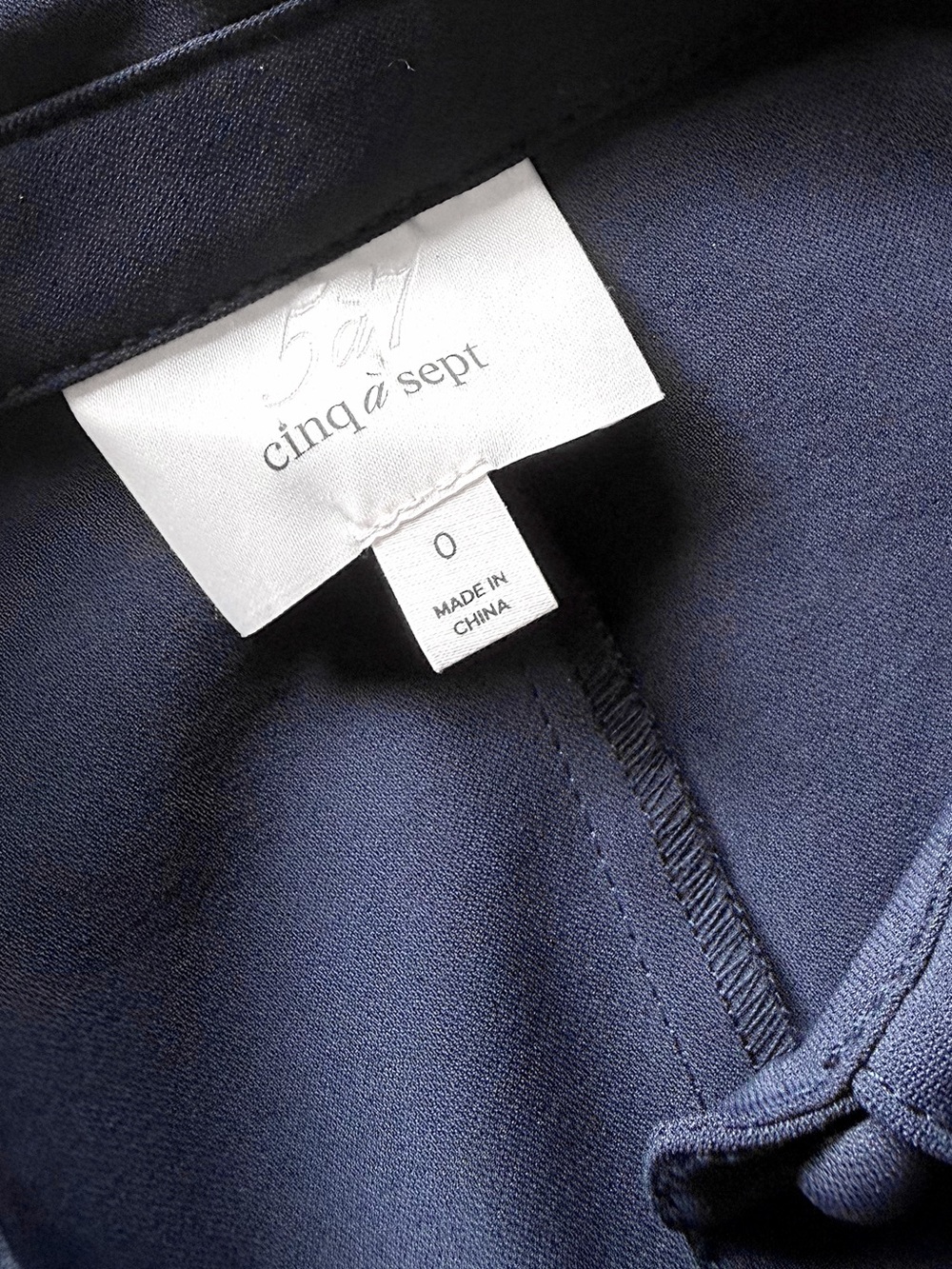 $425 Cinq à Sept Lucilla Drop Waist Pleated Hem Navy Shirt Dress 0 - Picture 7 of 10